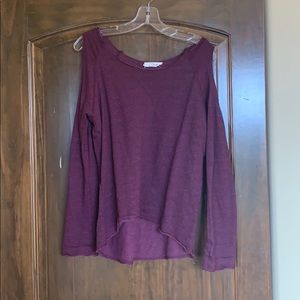 Purple long sleeve shirt